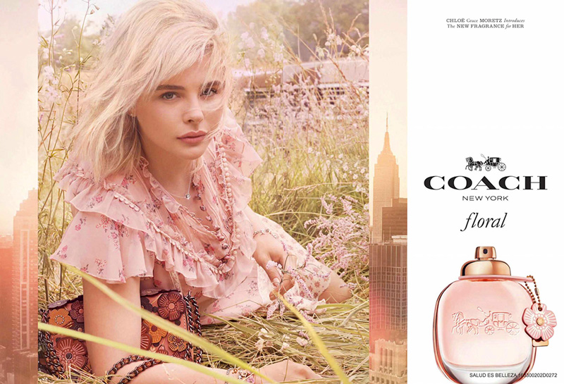 Actress Chloe Grace Moretz fronts Coach Floral perfume campaign