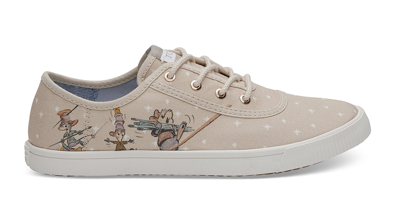 Disney x TOMS Cinderella Gus & Jaq Carmel Sneakers in Taupe $69.95