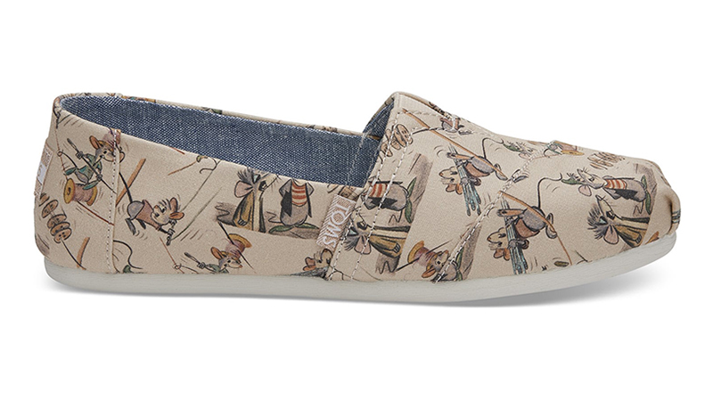 disney x toms taupe gus & jaq women's deconstructed alpargatas