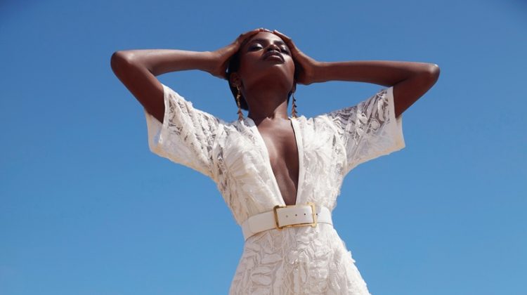 Elizabeth Ayodele Models Elegant Styles for Harper’s Bazaar Kazakhstan