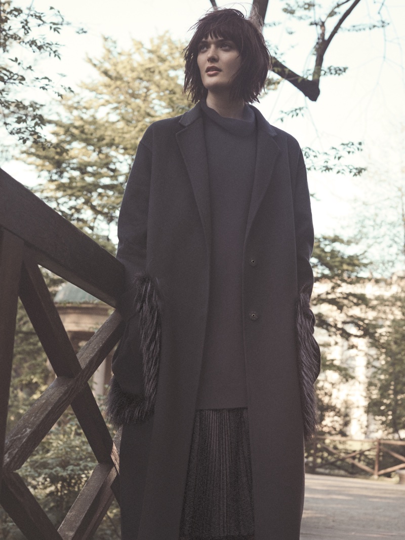 Dressed in dark colors, Sam Rollinson fronts Fabiana Filippi's fall-winter 2018 campaign