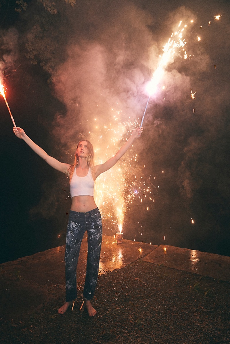 Intimately Free People 'Double Dare' Tank and Rialto Jean Project Specialty Star Boyfriend Jeans
