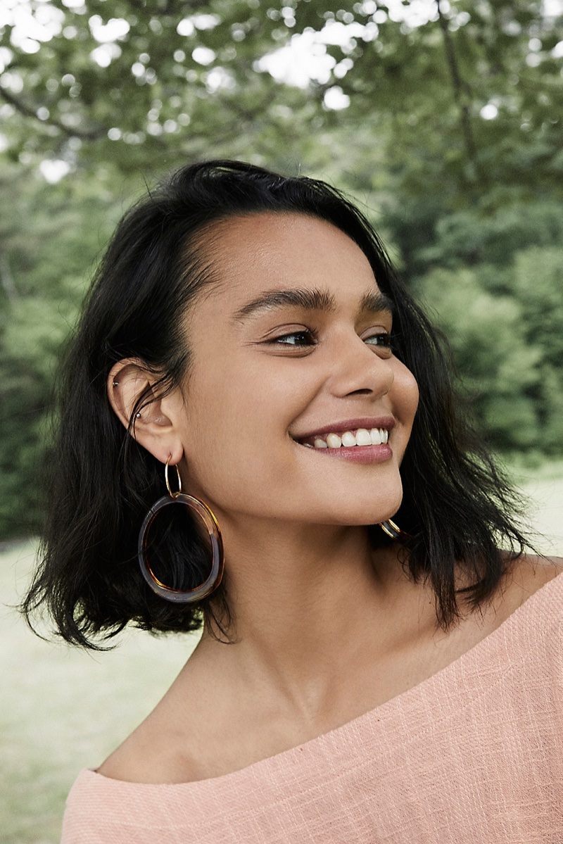 Free People Marbella Resin Hoop Earrings