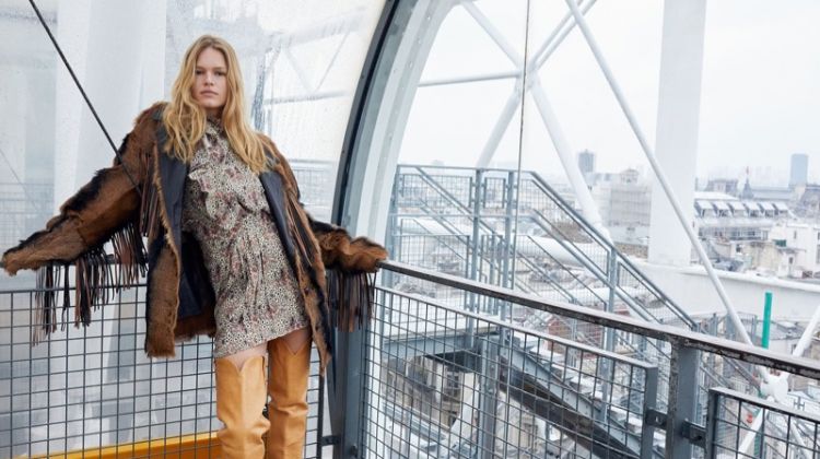 Anna Ewers Chills in Paris for Isabel Marant’s Fall 2018 Campaign