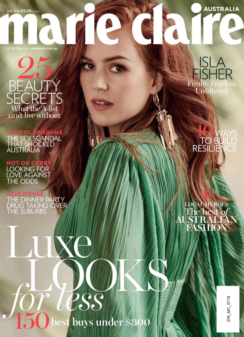 Isla Fisher on Marie Claire Australia July 2018 Cover