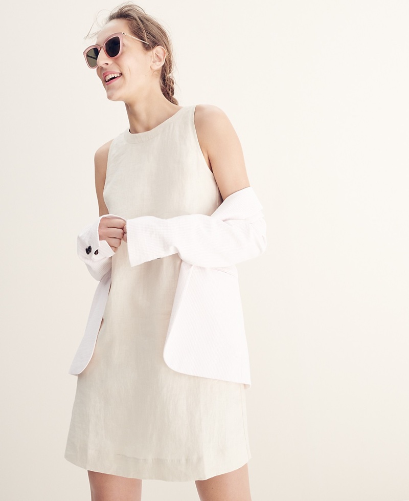 j crew linen dress