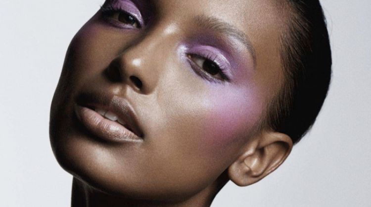 Jasmine Tookes Shines in Shimmery Makeup for ELLE