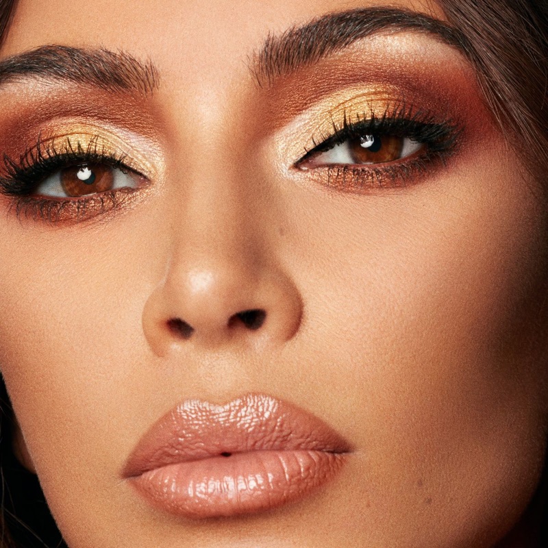 An image from the KKW Beauty x Mario campaign with Kim Kardashian