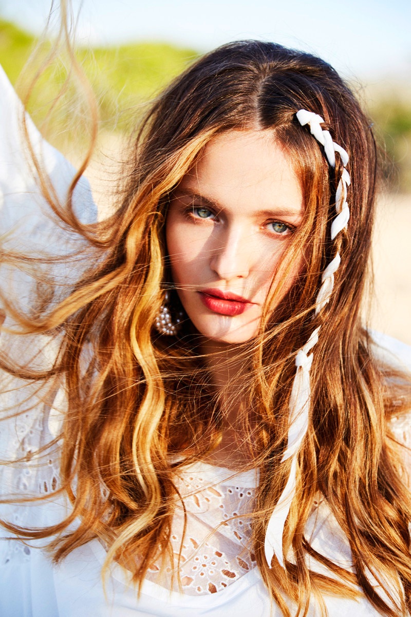 Kristina Romanova Wears the Season's Prettiest Dresses for ELLE Russia