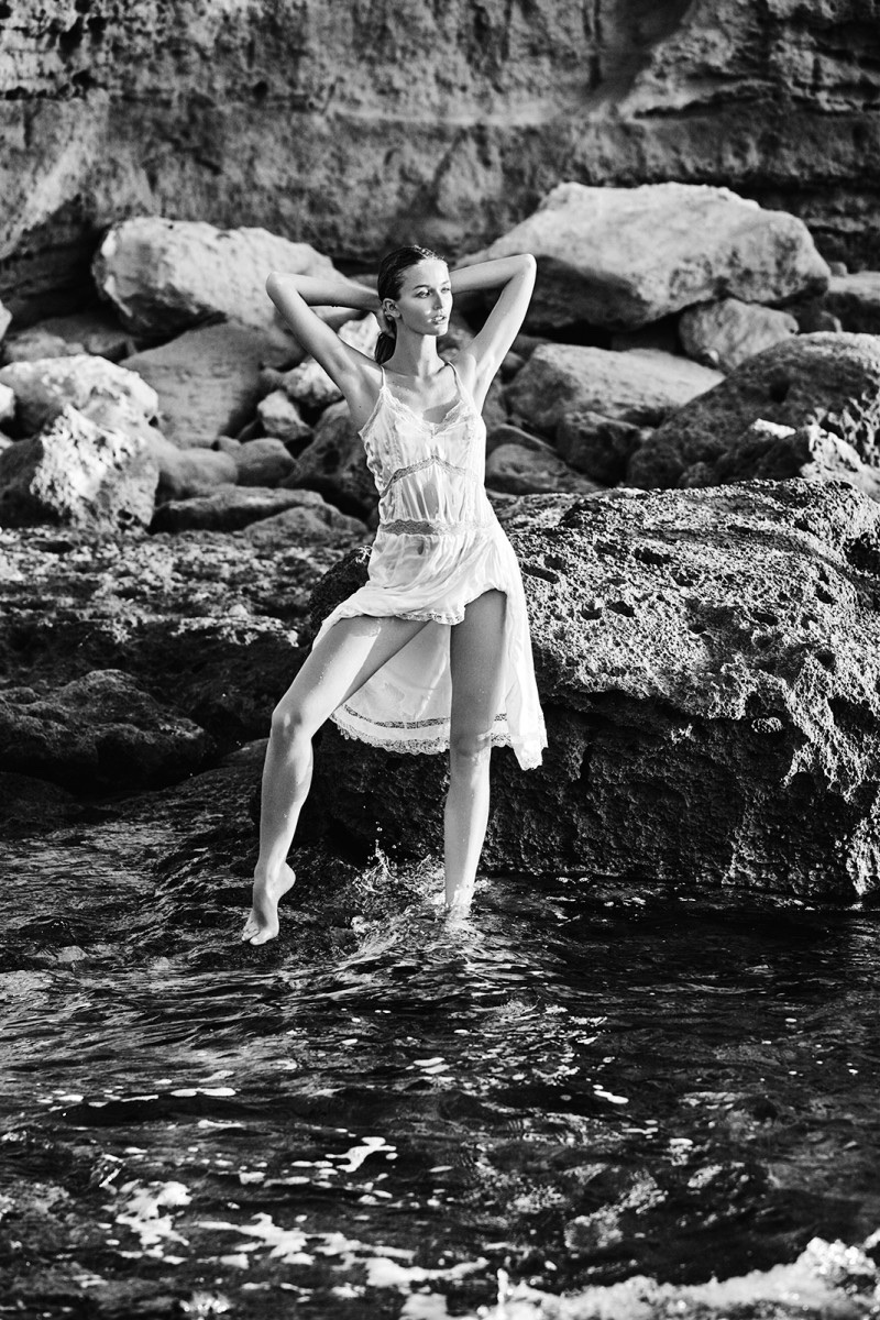 Kristina Romanova Wears the Season's Prettiest Dresses for ELLE Russia