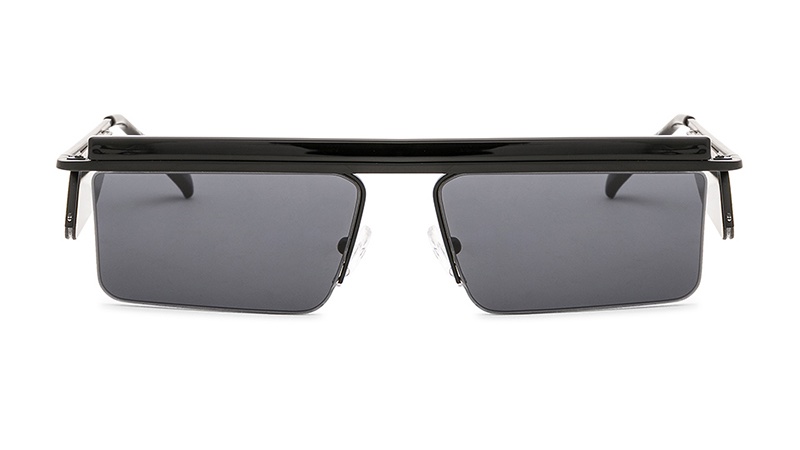 Le Specs x Adam Selman The Flex Sunglasses in Satin Black with Smoke Mono Lenses $119