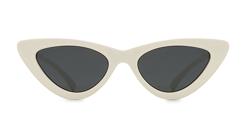 Le Specs x Adam Selman The Last Lolita Sunglasses in White with Smoke Mono Lenses $119