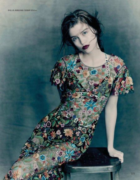 Luna Bijl Models Dreamy Dresses for Vogue China