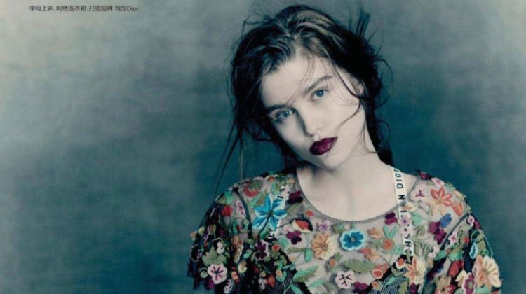 Luna Bijl Models Dreamy Dresses for Vogue China