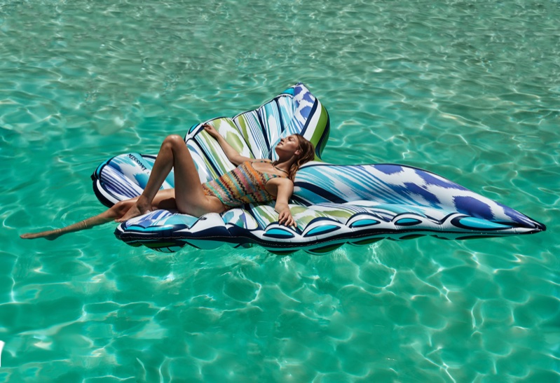 A design from the Missoni x Funboy pool float collaboration