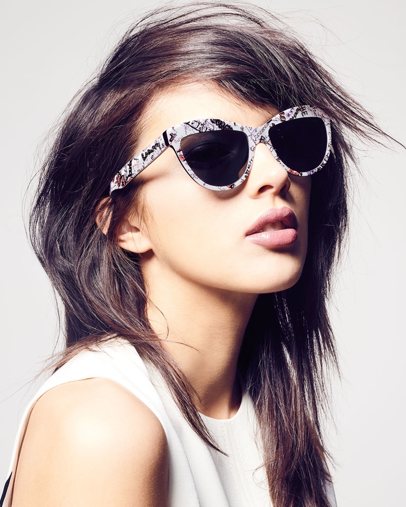 Burberry Doodle Cat-Eye Acetate Sunglasses