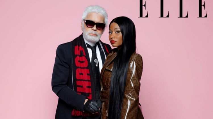 Nicki Minaj Poses with Karl Lagerfeld for ELLE Cover Shoot