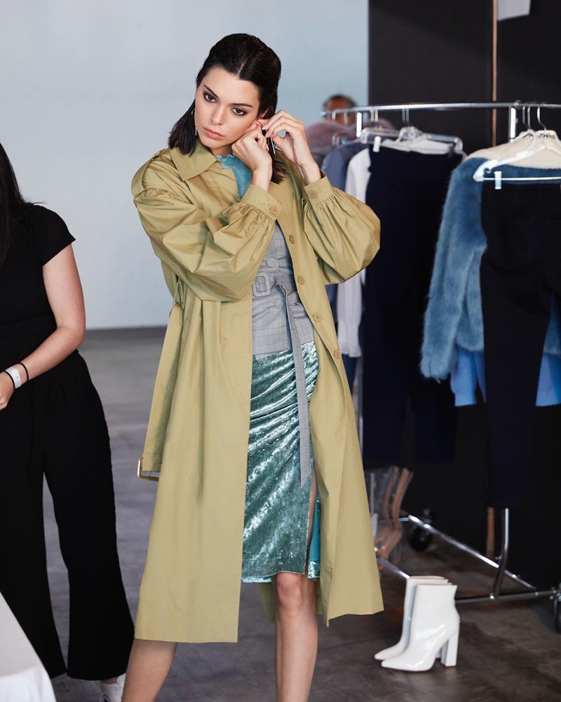 BEHIND-THE-SCENES: Kendall Jenner on set at Ochirly fall-winter 2018 shoot