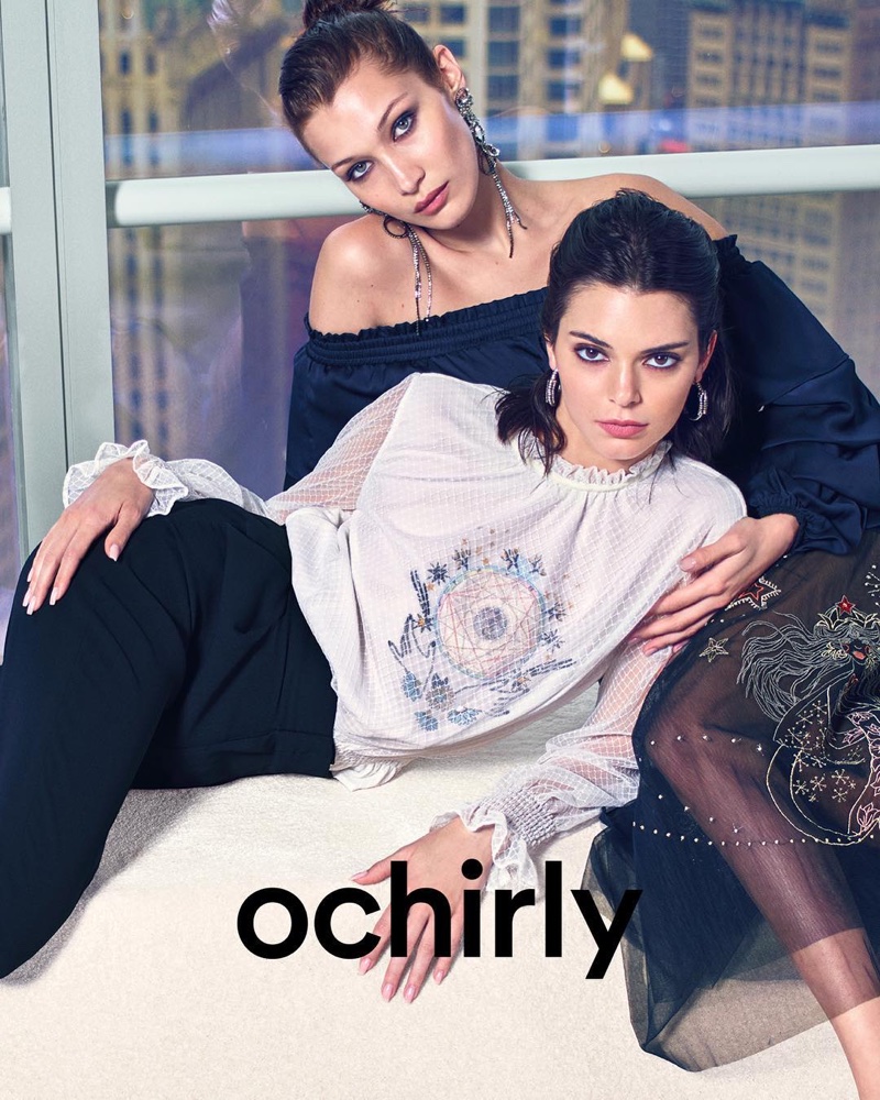 Kendall Jenner and Bella Hadid appear in Ochirly's fall-winter 2018 campaign