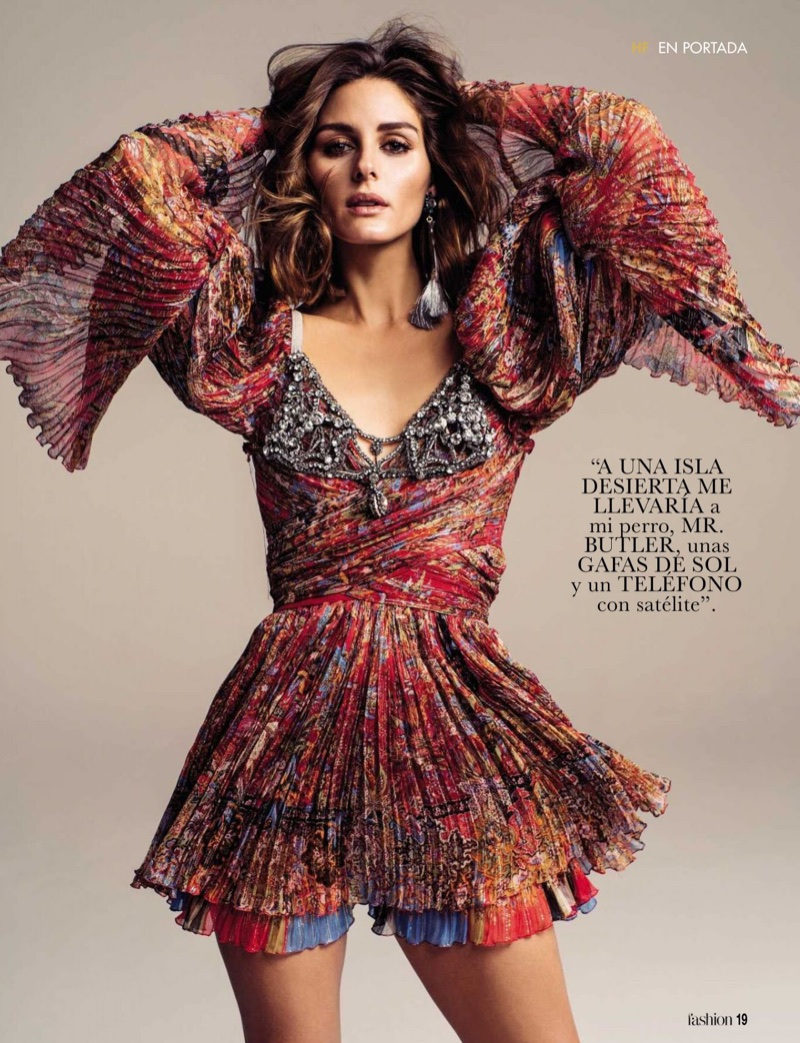 Olivia Palermo wears Etro red printed minidress