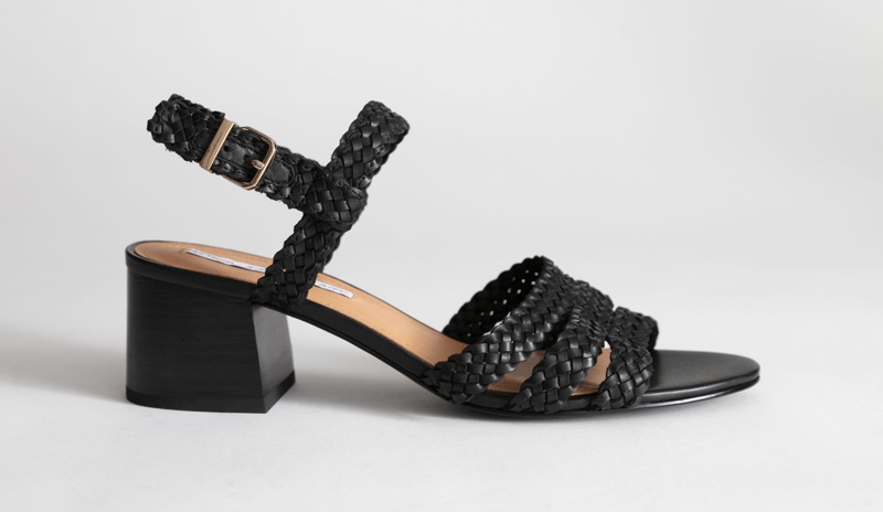 & Other Stories Braided Trio Strap Heeled Sandals $89 (previously $129)