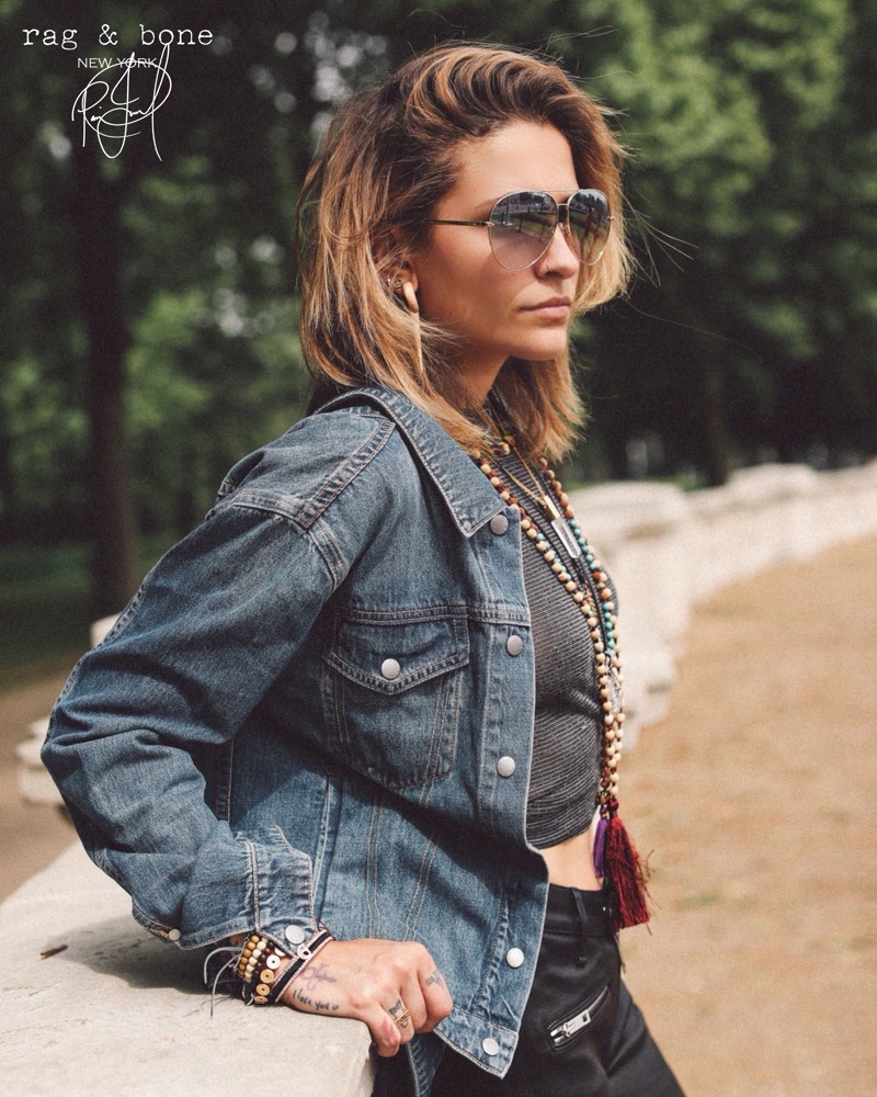 Wearing denim, Paris Jackson fronts Rag & Bone's DIY Project