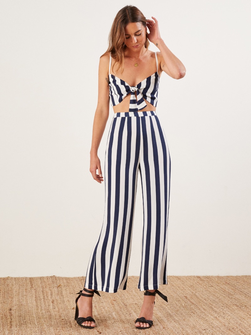 Reformation 'Bahama' Two Piece Set in Dolce Stripe $218