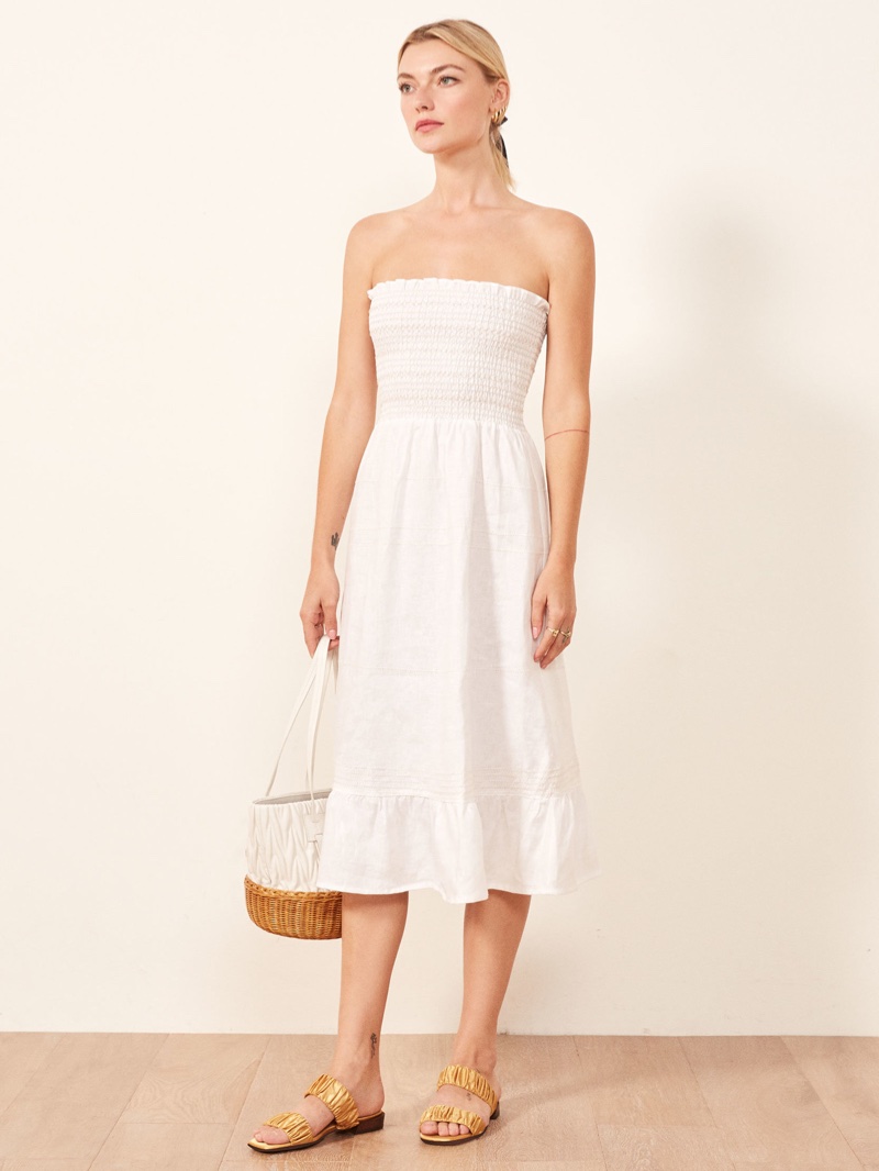 Reformation Bermuda Dress in White $198