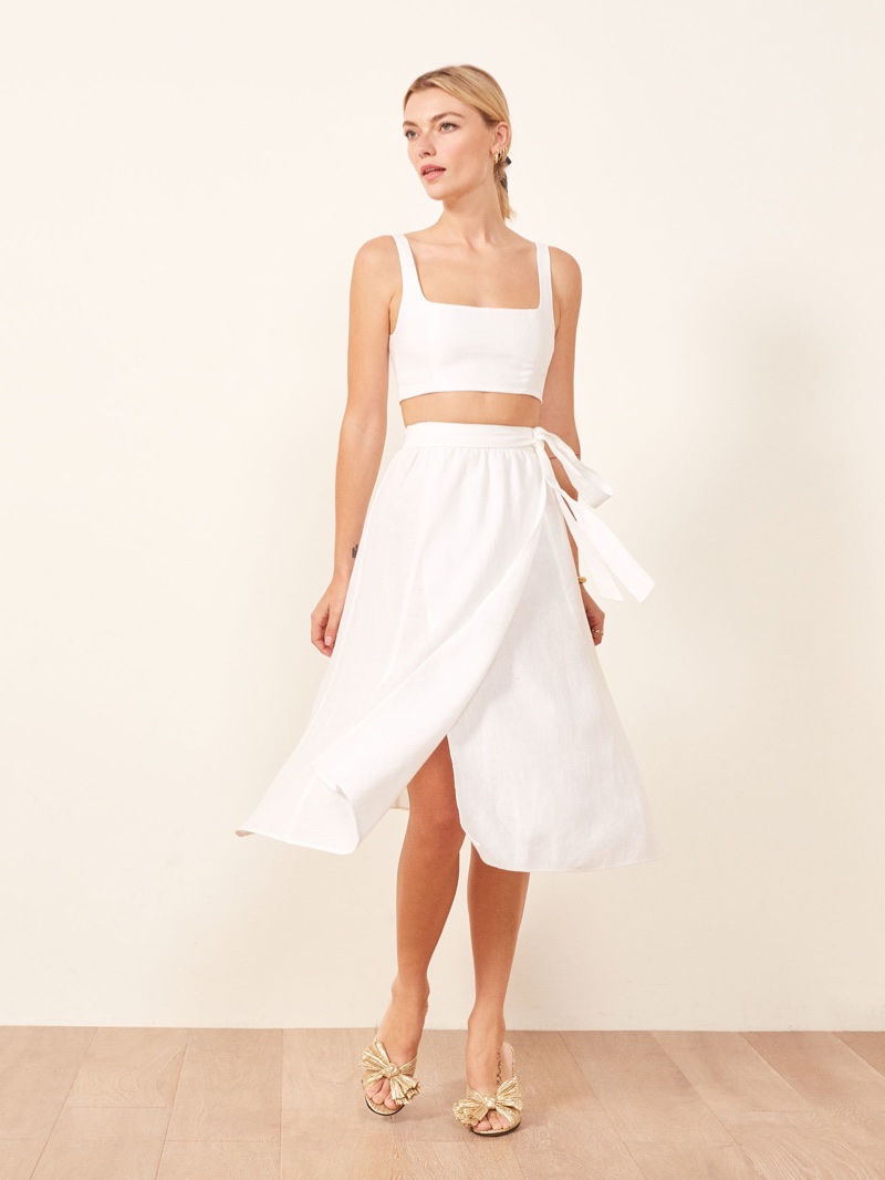 Reformation Molto Two Piece in White $218