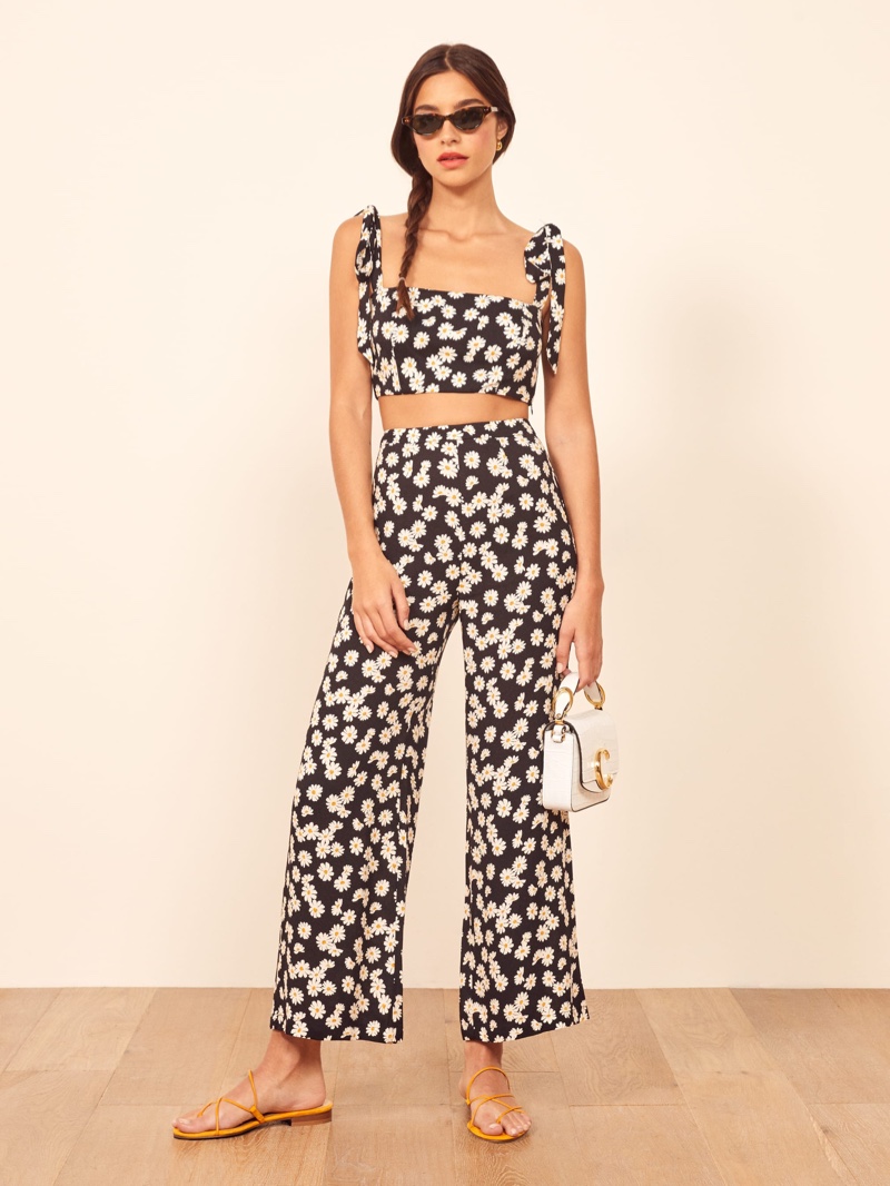 Reformation Tiki Two Piece in Daisy Chain $218