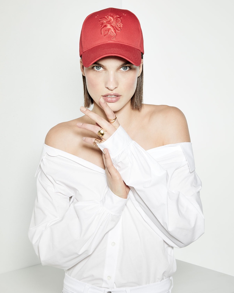Philip Treacy Baseball Cap with Embroidered Logo