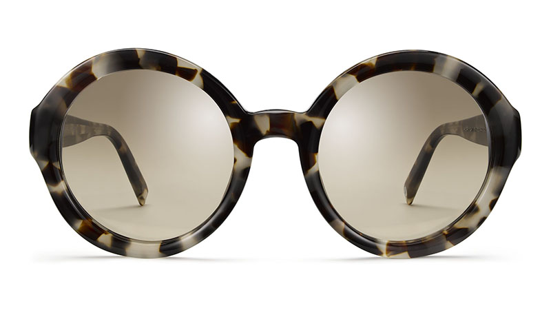 Warby Parker Poppy Sunglasses in Pearled Tortoise with Flash Reflective Brown Gradient Lenses $95