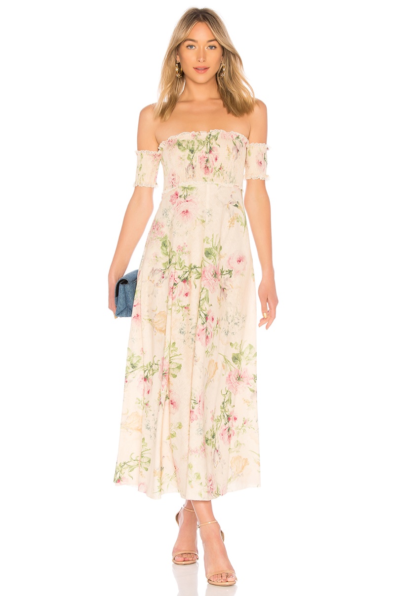 Zimmermann Iris Shirred Bodice Maxi Dress $615