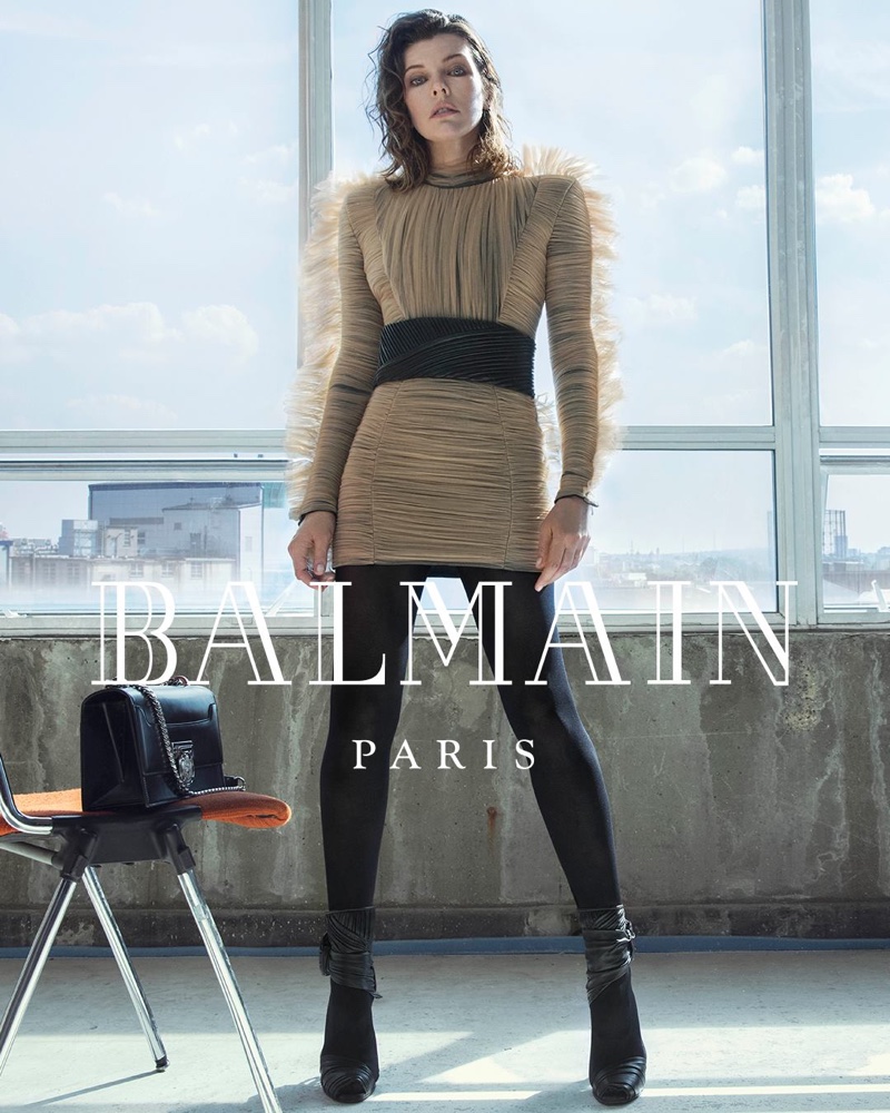 Actress Milla Jovovich fronts Balmain fall-winter 2018 campaign