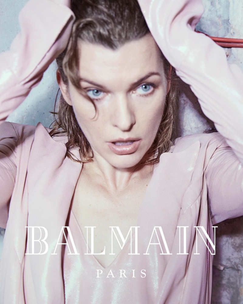 Ready for her closeup, Milla Jovovich fronts Balmain fall-winter 2018 campaign