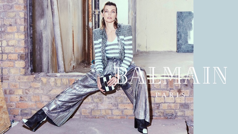 Milla Jovovich appears in Balmain fall-winter 2018 campaign