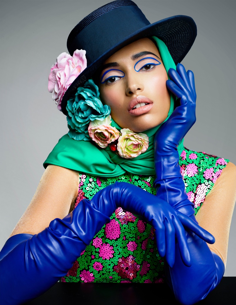Camila Costa Poses in Chic Headwraps for Harper's Bazaar Arabia