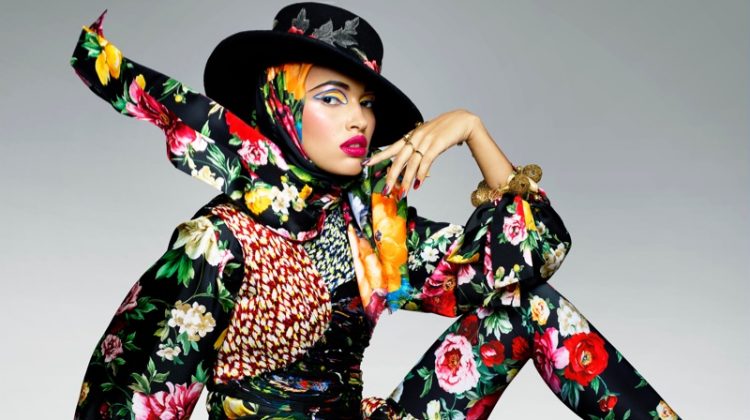 Camila Costa Poses in Chic Headwraps for Harper's Bazaar Arabia