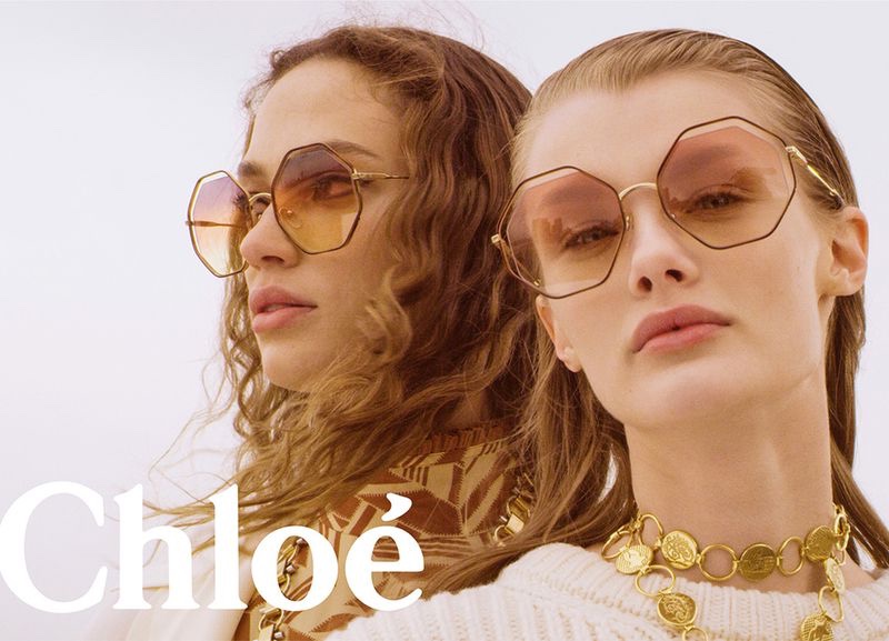 Sophie Koella and Kris Grikaite front Chloe fall-winter 2018 campaign