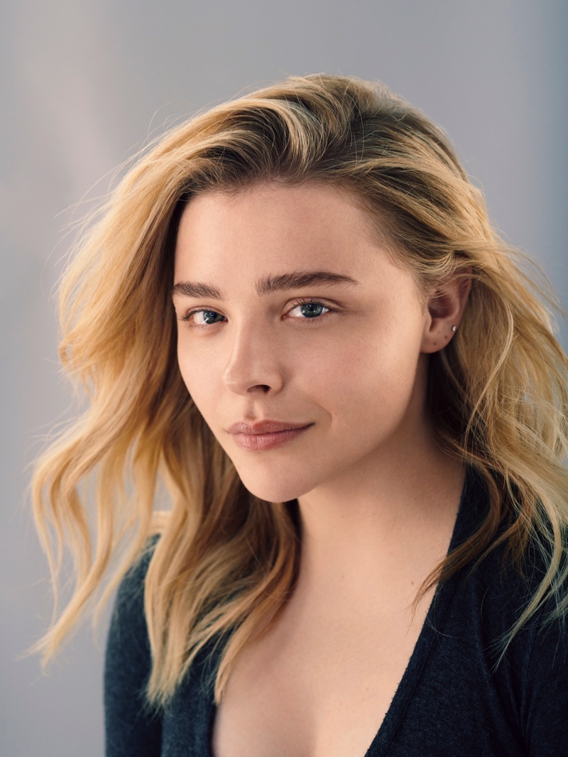 Chloe Grace Moretz shows off her bare skin for SK-II