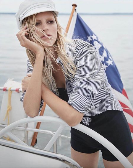 Devon Windsor Models Nautical Style for Vanity Fair Italy Devon Windsor Models Nautical Style for Vanity Fair Italy