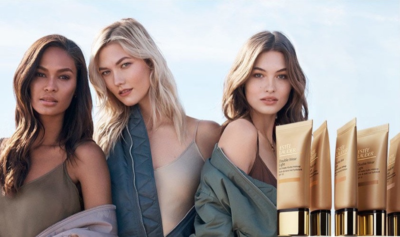 Joan Smalls, Karlie Kloss and Grace Elizabeth front Estée Lauder Double Wear Makeup campaign