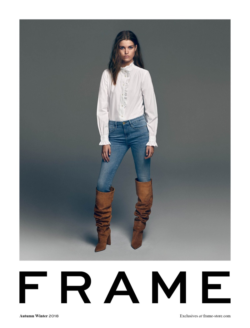 Luna Bijl stars in FRAME fall-winter 2018 campaign