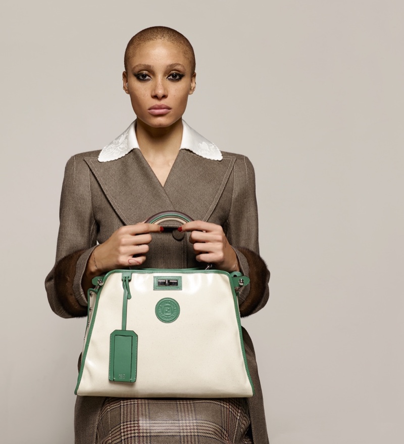 Model Adwoa Aboah appears in Fendi fall-winter 2018 campaign