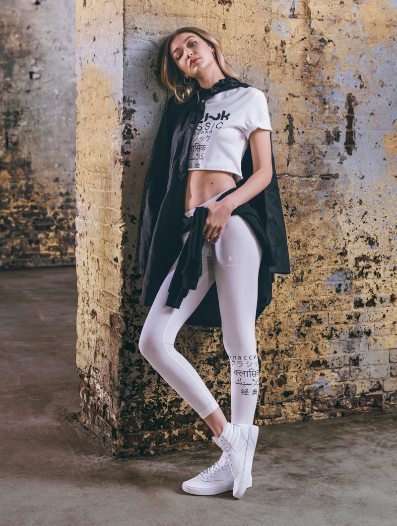 Model Gigi Hadid fronts Reebok Freestyle Hi Nova sneaker campaign