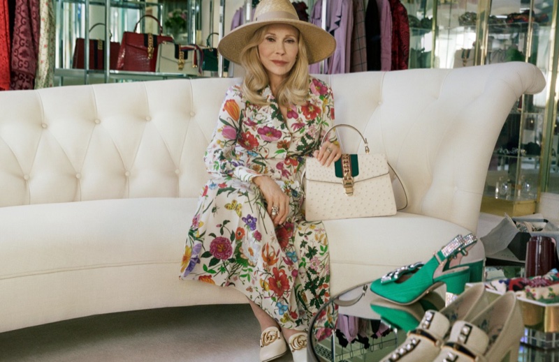 Faye Dunaway stars in Gucci Sylvie handbag campaign