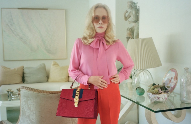 Faye Dunaway fronts Gucci Sylvie handbag campaign