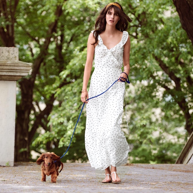 H&M Ruffled Maxi Dress