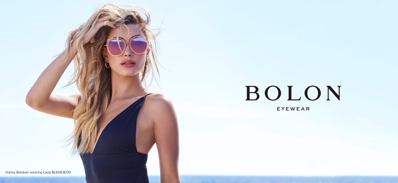 Model Hailey Baldwin fronts Bolon Eyewear 2018 campaign