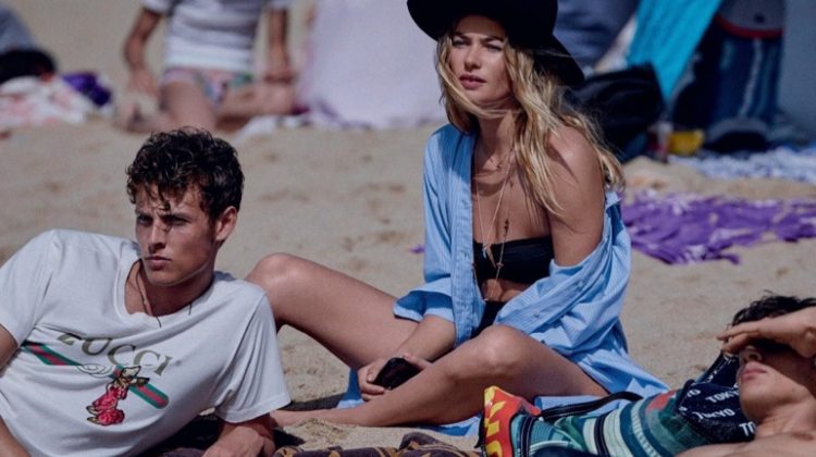 Jessica Hart Smolders for Swim Season in Marie Claire Italy